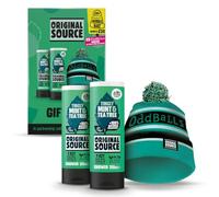 Original Source x Oddballs Gift Set, Mint & Tea Tree Shower Gel, Oddballs Bobble Hat, Gifts for Men, Birthday Gift, 100 Percent Natural Fragrance, Vegan, Cruelty Free