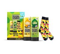 Original Source x Oddballs The Perfect Pair Gift Set with Lemon & Tea Tree and Lime Shower Gel and Socks, Gifts for Men, Birthday Gift, 100 Precent Naturual Fragrance, Vegan, Cruelty Free