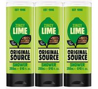 Original Source Zingy Lime Shower Gel. 3x 250ml Bottles. 100% Natural Fragrance, Vegan Friendly, Cruelty Free, Paraben Free Body Wash.