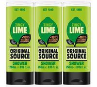 Original Source Zingy Lime Shower Gel - 3x250ml Bottles | 100% Natural Fragrance | Vegan Friendly | Cruelty Free | Paraben Free | Microplastic Free | SterlingSquare