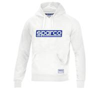 Original Sparco Classic Mens Hoody Hoodie White with Blue Logo