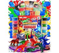 Original Stationery Dinosaur and Monsters Battle Slime Kit, Slime Set with 14 Premade Kids Slime, Fun Dinosaur Toy Moulds, and Dinosaur Toys for Boys