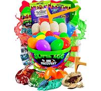 Original Stationery Dinosaur Slime Egg Dig Discovery, Dinosaur Toys Slime Kit with 6 Premade Slime for Boys, Add-Ins, and 4 Dino Toy Eggs to Excavate