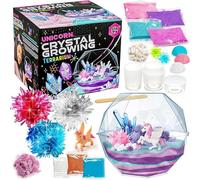 Original Stationery Grow Your Own Crystal Unicorn Terrarium Kit - Make 3 Real Crystals, Fun Unicorn Terrarium & Gifts for Girls