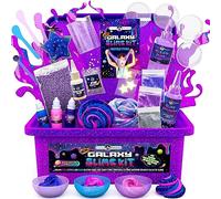 Original Stationery Mini Galaxy Slime Kit, Galactic Slime Set with Glow In The Dark Slime Glue and Galactic Glitter, Amazing Gift Ideas for Girls