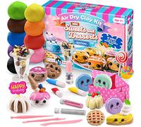 Original Stationery Mini Sweets & Desserts Air Dry Clay Kit, Clay for Kids in Fun Colours to Make Mini Clay Food, Amazing Air Dry Modelling Clay Kids
