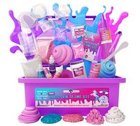 Original Stationery Mini Unicorn Slime Kit for Girls, Kids Can Make Awesome Unicorn Slime with Sparkle, Clay, Foam, and Jelly Cubes, Great Gift Idea