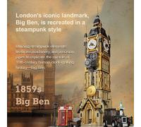 Original-Steampunk Series Construction Set Steampunk Clock Tower Park 58 cm