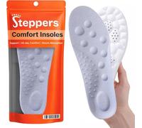 Original Steppers Insoles, 2026 4D Steppers Comfort Boosting Massage Insole, Memory Foam Thermal Insoles, Comfy Insole with Arch Support for Men and Women (Grey, Extra Large (EU 45-46))