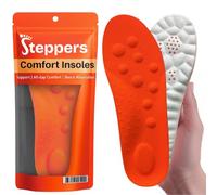 Original Steppers Insoles, 2026 4D Steppers Comfort Boosting Massage Insole, Memory Foam Thermal Insoles, Comfy Insole with Arch Support for Men and Women (Orange, Extra Small (EU 37-38))