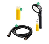 Original StoneStream® EcoPower Shower Head System - Spa Like Vitamin C Ionic Filter to Soften & Save Water - for Non-Electric Showers Only - Matte Black - 3-in-1 Value Kit