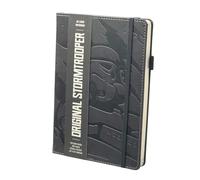 Original Stormtrooper A5 Lined Journal Notebook | Perfect For Father's Day, Soft Vegan Leather, Debossed Stormtrooper Helmet Cover in Black, Lay-Flat Design, 120gsm thick paper and 200 pages