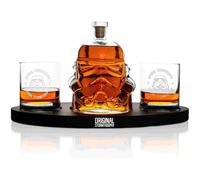 Original Stormtrooper Decanter Set with 2 x 3D Whiskey Glasses, for Whiskey Bourbon, Scotch & Gin, 750ml Decanter with Original Cork Seal, 300ml Glasses, Star Wars Gifts for Men & Women - Thumbs Up!