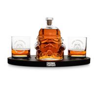 Original Stormtrooper Decanter Set with 2 x 3D Whiskey Glasses, for Whiskey Bourbon, Scotch & Gin, 750ml Decanter with Original Cork Seal, 300ml Glasses, Star Wars Gifts for Men & Women - Thumbs Up!