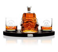 Original Stormtrooper Decanter Set with 2 x 3D Whiskey Glasses, for Whiskey Bourbon, Scotch & Gin, 750ml Decanter with Original Cork Seal, 300ml Glasses, Star Wars Gifts for Men & Women - Thumbs Up!