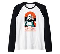 Original Stormtrooper Orange Retro Sci-fi Poster Raglan Baseball Tee