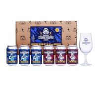 Original Stormtrooper Ration Kit - 3 x 330ml Galactic Pale Ale Can (4.8% ABV) and 3 x 330ml Space Craft Lager Can (4.2% ABV) with branded Chalice Glass.