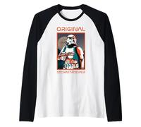 Original Stormtrooper Vintage Orange Sci-fi Poster Raglan Baseball Tee
