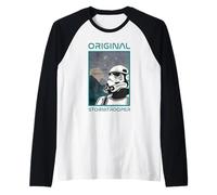 Original Stormtrooper Vintage Teal Sci-fi Poster Raglan Baseball Tee