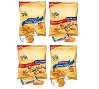 Original Sugar-Free Sweets Butter Caramel Candies 80G and Soft Creamy Toffees 80G | Diabetic-Friendly Candy & Sweets | Indulgent & Guilt-free value Pack Sugarless (4 Bags x 80g, Mix)