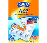 Original SWIRL A07 Pack of 4 Vacuum Cleaner Bags for AEG-Electrolux Vampyr CE Power, VCE 4120 And Other Models 04 Beutel SWIRL A07