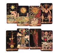 Original Tarot Cards for Beginners and Experts - 78 Card Deck with Guide Book and Gift Bag - Divination Tools for All Skill Levels - Black
