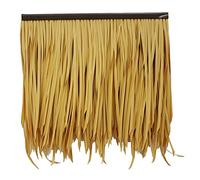 Original Thatch Tile Fake Thatch Resin Artificial Simulation Thatch Tile Flame Retardant Fake Fur Straw Roof Pavilion Furry Roof Decoration Man-Made Fur Grass Roof(Yellow c,15pcs)