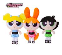 Original The Powerpuff Girls Cartoon Plush Doll Buttercup Bubbles Blossom Cute Kawaii Fluffy Stuffed Toy 23cm/35cm Blossom classic