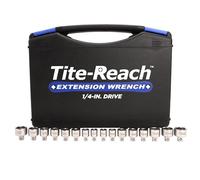 Original TITE-Reach 1/4” Drive Low Profile Socket Set, Magnetic Inserts, Standard and Metric, Stubby Sockets, Made for Tight Spaces