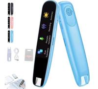 Original Translator Pen, Portable Smart Scanning & Reading Device, 112 Languages Electronic Dictionary Offline & Online Translation for Study, Work & Travel All People (Blue)