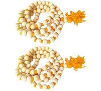 Original Tulsi Beads 108 Beads Tulsi Mala | Handmade Sacred Hindu Prayer Beads | Meditation, Mantra Chanting, Japa & Spiritual Healing Mala Necklace || (Pack of 2)