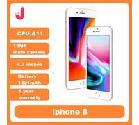 Original Unlocked Apple iPhone 8 1821mALTE Used Mobile Phone 2GB RAM 4.7" 12.0MP Hexa Core Fingerprint iOS A11 Smartphone Apple Black