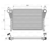 Original VALEO Charge Air Cooler 818347 for Audi Seat Skoda VW