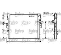 Original VALEO Radiator Engine Cooling 734448 for Iveco
