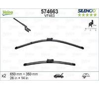 Original VALEO Wiper Blade 574663 For Chevrolet Fiat Hyundai KIA Nissan Opel