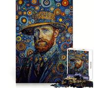 Original Van Gogh Portrait 1000 Piece Jigsaws for Teenagers Puzzle Recall Boost Stress Free Smooth Cut Artistic Gift (38x52cm)