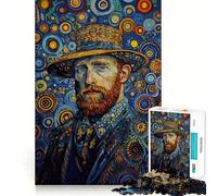 Original Van Gogh Portrait 1000 Pieces Jigsaws Adults Puzzles Gifts Boost Memory Mental Relax Premium Cut Warm Surprise (38x26cm)