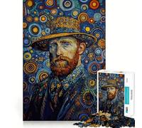 Original Van Gogh Portrait Jigsaw Puzzle for Teenagers 1000 Pieces Smart Game Family Time Pattern Assembly Santa Wish Pick (50x75cm)