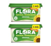 Original Vegan Butter Floras 2x1KG Tubs Easy To Spread (2x1kg)