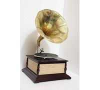 Original Vintage Gramophone Player, Antique Music Player with Record Disc and Needles in working condition