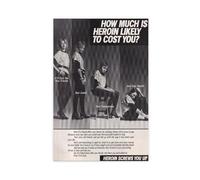 Original Vintage Mini Poster _ Magazine Clipping - 1980s Drugs Awareness Campaign (Heroin) Canvas Poster Wall Art Decor Print Picture Paintings for Living Room Bedroom Decoration 08x12inch(20x30cm)