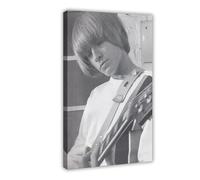 Original Vintage Mini Poster _ Magazine Clipping - Brian Jones (The Rolling Stones), 1960s Canvas Poster Wall Art Decor Print Picture Paintings for Living Room Bedroom Decoration 08x12inch(20x30cm)