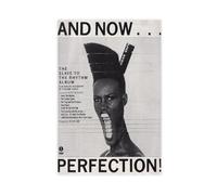 Original Vintage Mini Poster Magazine Clipping - Grace Jones - Slave To The Rhythm Canvas Poster Bedroom Decor Landscape Office Room Decor Gift 16x24inch(40x60cm)