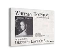 Original Vintage Mini Poster _ Magazine Clipping - Whitney Houston - Greatest Love Of All Canvas Poster Wall Art Decor Print Picture Paintings for Living Room Bedroom Decoration 24x36inch(60x90cm)