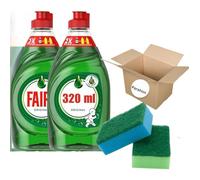 Original Washing Up Liquid - Essentials All Purpose Cleaning Cloths - Long-Lasting Grease Removal - Powerful Dishwashing Liquid & Kitchen Cleaning Essentials Bundle (4)