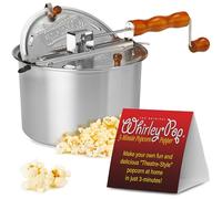 Original Whirley Pop Popcorn Maker - Wabash Valley Farms Gourmet Popcorn Popper, Aluminum Popcorn Pot With Nylon Gears, 3-Minute Stove Top Nostalgia Popcorn Maker (Silver)