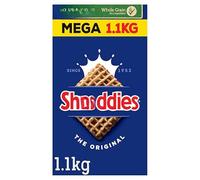 Original Whole Grain Wheat Cereal Squares - 1.1kg Mega Family Box - 4-Layer Crunchy Malted Breakfast Flakes - High Fibre & Vegan Friendly (Pack of 1)