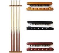 (Original wood colour) Billiard Cue Rack Wall Mounted Hanging Cue Room Accessories Fast