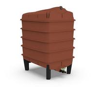 Original Wormery Tiger Wormery 4 Tray Vermicomposting System - Terracotta, Includes Lime Mix, Coir Block & Fine Mesh, 4-Tray Kit