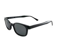 Original X-KD's 20% Larger Polarized Lenses Black Frame Biker Sunglasses, Black, Adult